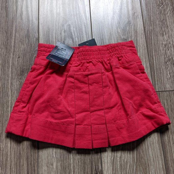NWT Baby Girl (12M) - TOMMY HILFIGER Corduroy Pleated Skirt - Picture 3 of 6